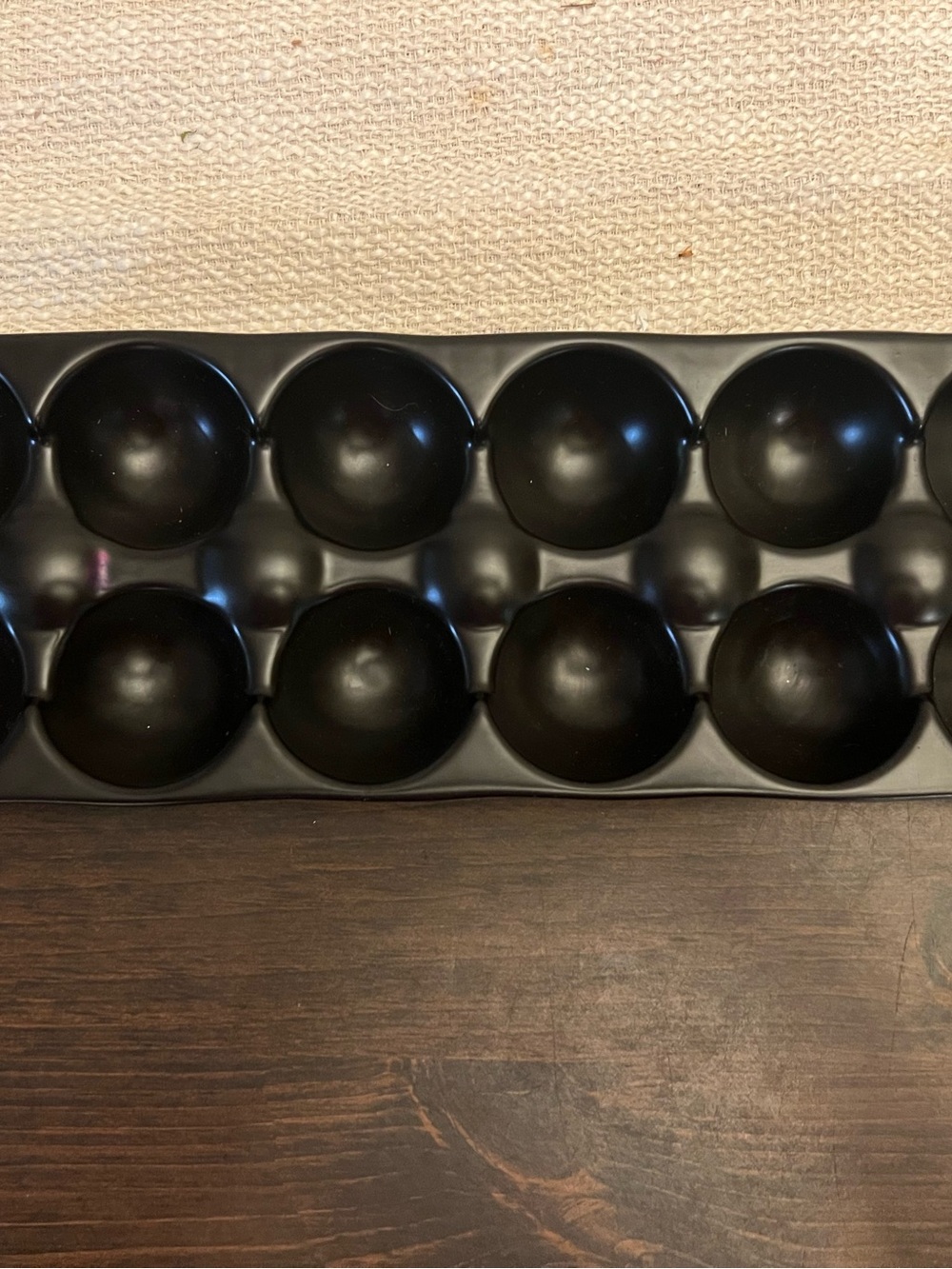 Rae Dunn FREE RANGE Egg Rack Tray - Black - Picture 2 of 3